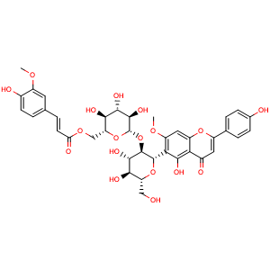 Chemical structure of 6'''-Feruloylspinosin , CAS 77690-92-7, AChemBlock U106598