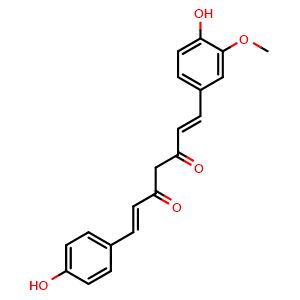 Chemical structure of Demethoxycurcumin , CAS 22608-11-3, AChemBlock U106599