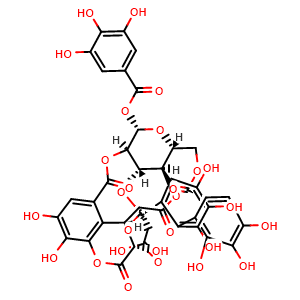 Chemical structure of Chebulagic acid , CAS 23094-71-5, AChemBlock U106602