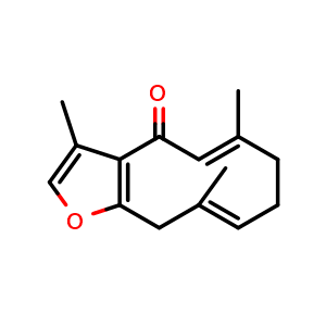 Chemical structure of Furanodienon , CAS 24268-41-5, AChemBlock U106620