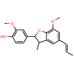 Chemical structure of Dehydrodiisoeugenol , CAS 2680-81-1, AChemBlock U106634