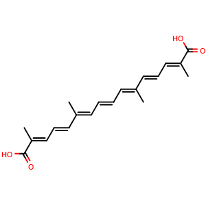 Chemical structure of Crocetin , CAS 27876-94-4, AChemBlock U106638
