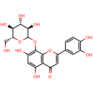 Chemical structure of Orientin , CAS 28608-75-5, AChemBlock U106640