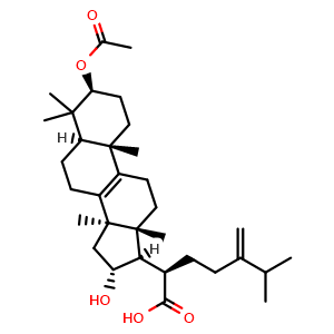 Chemical structure of Pachymic acid , CAS 29070-92-6, AChemBlock U106643