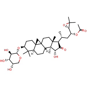 Chemical structure of Acetylcimigenol 3-O-α-L-arabinopyranside , CAS 402513-88-6, AChemBlock U106649