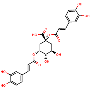 Chemical structure of 1,3-Dicaffeoylquinic acid , CAS 30964-13-7, AChemBlock U106653