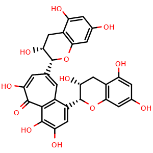 Chemical structure of Theaflavin , CAS 4670-05-7, AChemBlock U106707