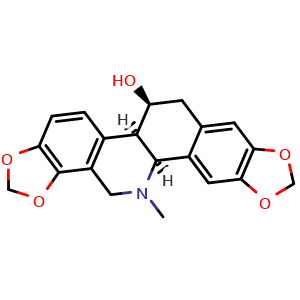 Chemical structure of Chelidonine , CAS 476-32-4, AChemBlock U106718