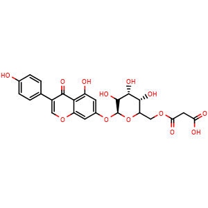 Chemical structure of 6''-O-Malonylgenistin , CAS 51011-05-3, AChemBlock U106769