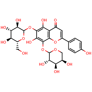 Chemical structure of Schaftoside , CAS 51938-32-0, AChemBlock U106776