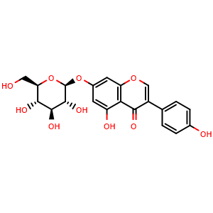 Chemical structure of Genistin , CAS 529-59-9, AChemBlock U106795