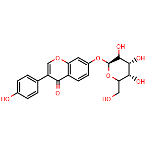Chemical structure of Daidzin , CAS 552-66-9, AChemBlock U106813