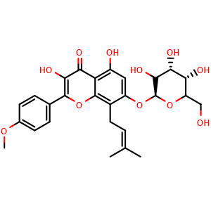 Chemical structure of Icariside I , CAS 56725-99-6, AChemBlock U106822