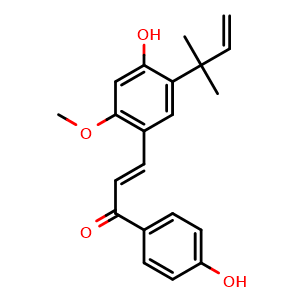 Chemical structure of Licochalcone A , CAS 58749-22-7, AChemBlock U106832