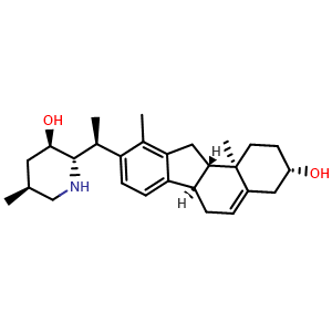 Chemical structure of Veratramine , CAS 60-70-8, AChemBlock U106836
