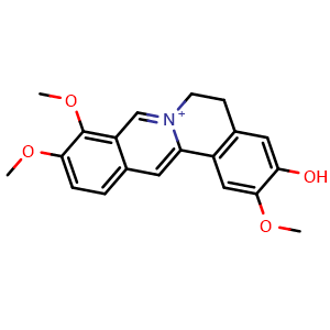 Chemical structure of Jatrorrhizine , CAS 3621-38-3, AChemBlock U106837