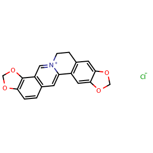 Chemical structure of Coptisine Chloride , CAS 6020-18-4, AChemBlock U106840