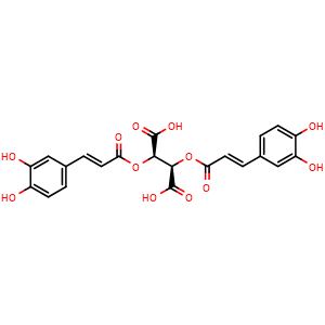 Chemical structure of Cichoric acid , CAS 6537-80-0, AChemBlock U106871