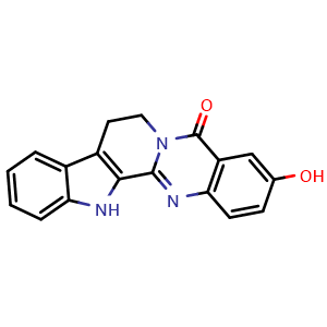 Chemical structure of 1-Hydroxyrutaecarpine , CAS 53600-24-1, AChemBlock U106889