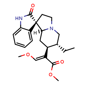 Chemical structure of Isorhynchophylline , CAS 6859-01-4, AChemBlock U106892