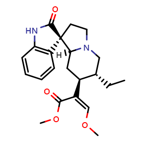 Chemical structure of Rhynchophylline , CAS 76-66-4, AChemBlock U106932