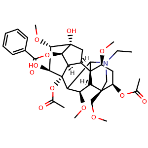 Chemical structure of 3-Acetylaconitine , CAS 77181-26-1, AChemBlock U106935