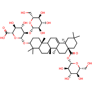 Chemical structure of GinsenosideRo , CAS 34367-04-9, AChemBlock U106950