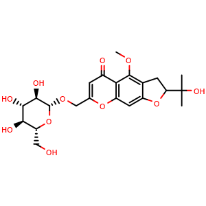 Chemical structure of Prim-O-glucosylcimifugin , CAS 80681-45-4, AChemBlock U106957