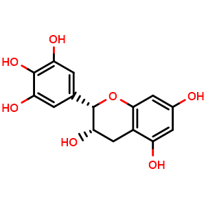 Chemical structure of (+)-Gallocatechin , CAS 970-73-0, AChemBlock U107014