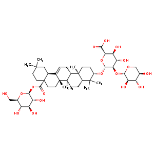 Chemical structure of Pseudoginsenoside RT1 , CAS 98474-74-9, AChemBlock U107022