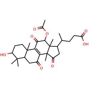 Chemical structure of Lucidenic acid E , CAS 98665-17-9, AChemBlock U107025
