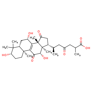 Chemical structure of Ganoderic Acid G , CAS 98665-22-6, AChemBlock U107027