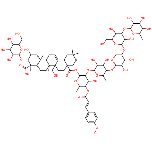 Chemical structure of Onjisaponin B , CAS 35906-36-6, AChemBlock U107056