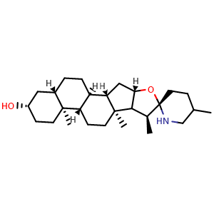 Chemical structure of Tomatidine , CAS 77-59-8, AChemBlock U107058