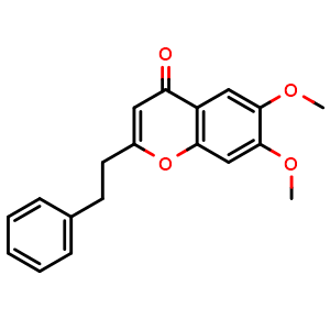 Chemical structure of 6,7-Dimethoxy-2-phenethylchromone , CAS 84294-87-1, AChemBlock U107067