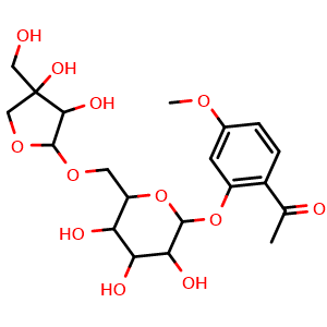 Chemical structure of Apiopaeonoside , CAS 100291-86-9, AChemBlock U107086