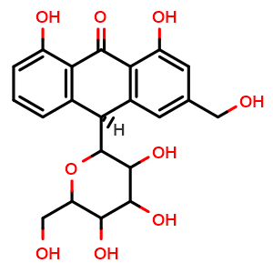 Chemical structure of Aloin B , CAS 28371-16-6, AChemBlock U107099