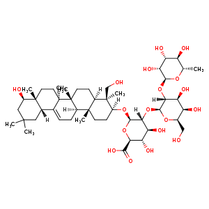 Chemical structure of Soyasaponin Bb , CAS 51330-27-9, AChemBlock U107117