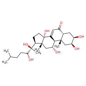 Chemical structure of Ajugasterone C , CAS 23044-80-6, AChemBlock U107127