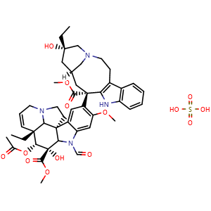 Chemical structure of Vincristine Sulfate , CAS 2068-78-2, AChemBlock U107140