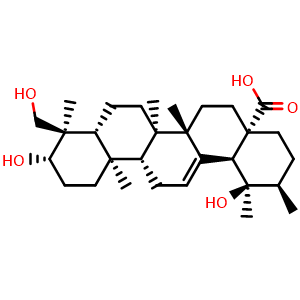 Chemical structure of Rotundic acid , CAS 20137-37-5, AChemBlock U107143