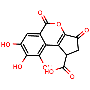 Chemical structure of Brevifolincarboxylic acid , CAS 18490-95-4, AChemBlock U107151