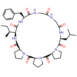 Chemical structure of Heterophyllin B , CAS 145459-19-4, AChemBlock U107182