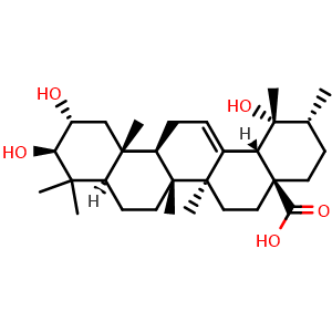 Chemical structure of Tormentic acid , CAS 13850-16-3, AChemBlock U107191