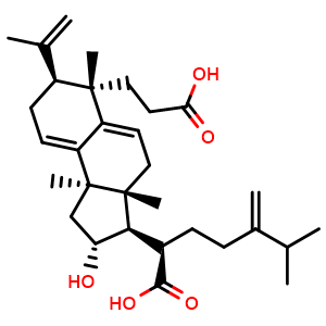Chemical structure of Poricoic acid A , CAS 137551-38-3, AChemBlock U107193