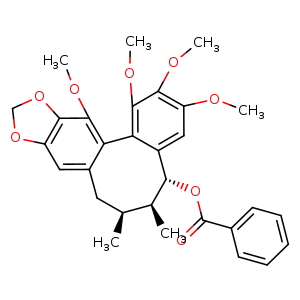 Chemical structure of Benzoylgomisin O , CAS 130783-32-3, AChemBlock U107200