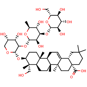 Chemical structure of Kalopanaxsaponin H , CAS 128730-82-5, AChemBlock U107202