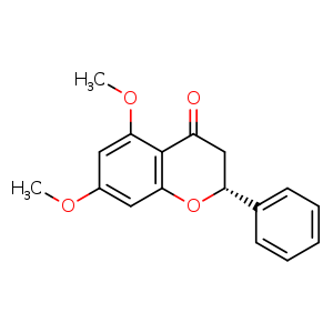 Chemical structure of (2R)-5,7-Dimethoxyflavanone , CAS 1277188-85-8, AChemBlock U107205