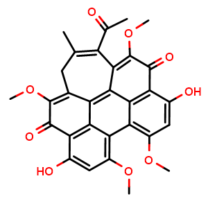 Chemical structure of Hypocrellin B , CAS 123940-54-5, AChemBlock U107208