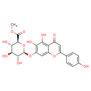 Chemical structure of Scutellarin methyl ester , CAS 119262-68-9, AChemBlock U107215